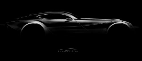 Morgan EvaGT four-seater coupe design sketch teaser