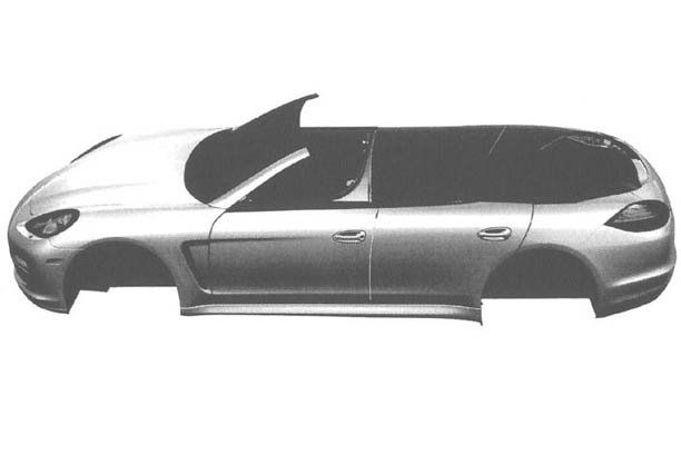 Эскиз четырехдверного кабриолета Panamera