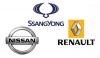 Renault, Nissan, Ssangyong logos