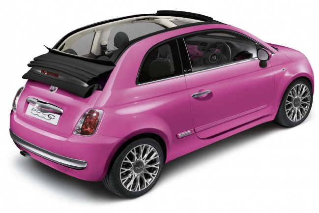 Special Edition Fiat 500 Pink кабриолет