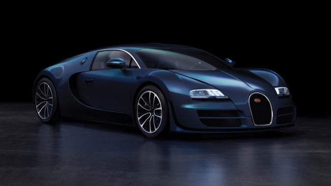 bugatti veyron super sport blue carbon fiber